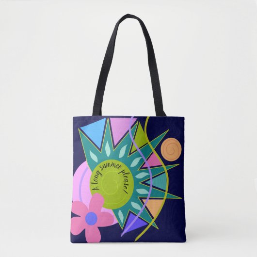 Modernes, farbenfrohes Sommerdesign mit individuel Tasche (Vorderseite)