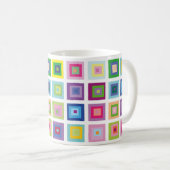 Modernes, farbenfrohes Stadtviertel im Mittelalter Kaffeetasse (VorderseiteRechts)