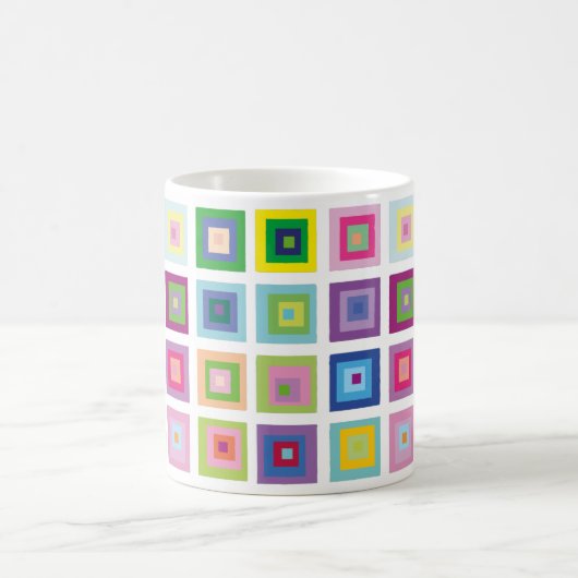 Modernes, farbenfrohes Stadtviertel im Mittelalter Kaffeetasse (Mittel)