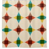 Modernes, farbenfrohes Star-Muster im Mittelalter Duschvorhang (Vorderseite)