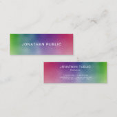 Modernes, farbenfrohes Template Beruflich elegant Mini Visitenkarte (Vorne/Hinten)