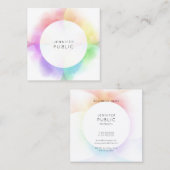 Modernes, farbenfrohes Template Minimalistisch Ele Quadratische Visitenkarte (Vorne/Hinten)