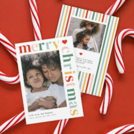 Modernes, farbenfrohes Weihnachtsfest - Foto Feiertagskarte