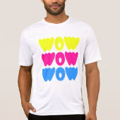 Modernes, farbenfrohes WOW MAMA Sprichwort Einfach T-Shirt (Vorderseite)