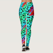 Modernes, farbenprächtiges Jungle Wild Animal Prin Leggings (Rückseite)