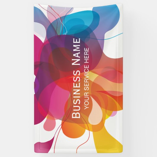 Modernes Farbflussgeschäft Banner (Vertikal)