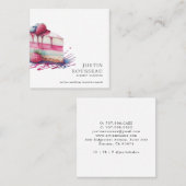 Modernes Farbgebäck Koch für Backwaren Quadratische Visitenkarte (Vorne/Hinten)