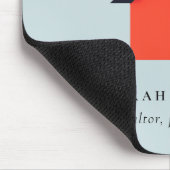 Modernes Farbhaus-Logo Realtor Blau Rot Orange Mousepad (Ecke)