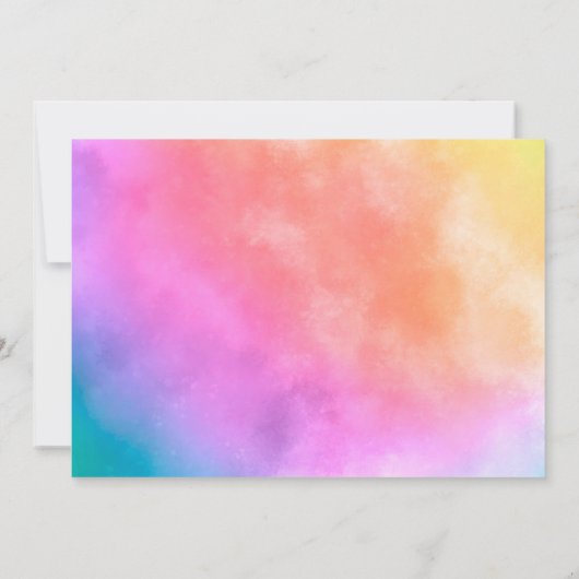 Modernes, farbiges Brautparty Einladung (Rückseite)