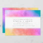Modernes, farbiges Brautparty Einladung (Vorne/Hinten)