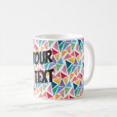 Modernes farbiges Dreieck Kaffeetasse (VorderseiteRechts)