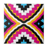 Modernes, farbiges, ethnisches Talavera geometrisc Fliese (Vorderseite)