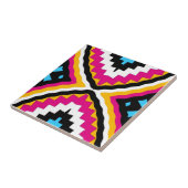 Modernes, farbiges, ethnisches Talavera geometrisc Fliese (Seite)