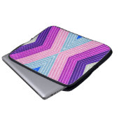 Modernes, farbiges Fiber Zickzack Laptopschutzhülle (Vorne Knopf)