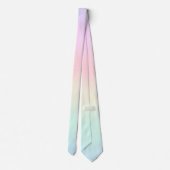 Modernes farbiges Gefälle Wasserfarbe Regenbogen Krawatte (Rückseite)