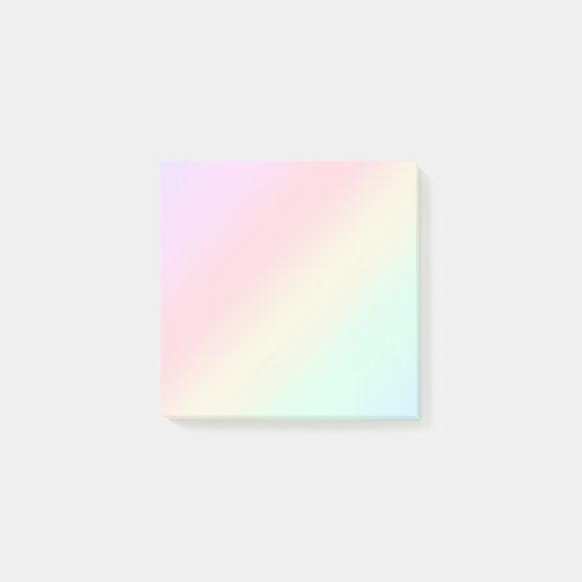 Modernes farbiges Gefälle Wasserfarbe Regenbogen Post-it Klebezettel (Vorderseite)