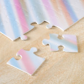 Modernes farbiges Gefälle Wasserfarbe Regenbogen Puzzle (Seite)