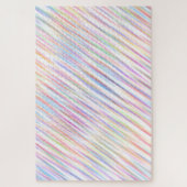 Modernes farbiges Gefälle Wasserfarbe Regenbogen Puzzle (Vertikal)