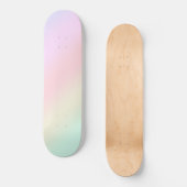 Modernes farbiges Gefälle Wasserfarbe Regenbogen Skateboard (Vorderseite)