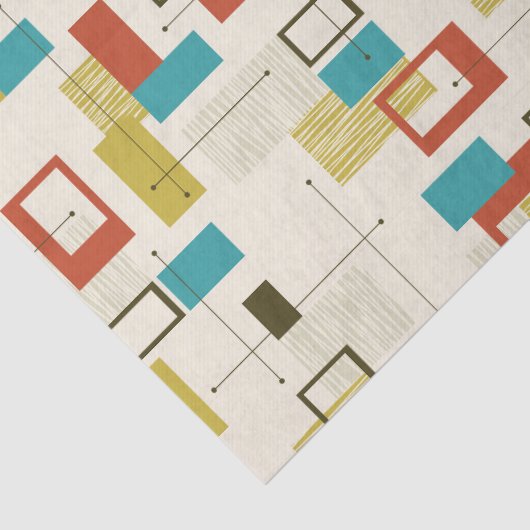 Modernes, farbiges geometrisches Muster des Mittel Seidenpapier (Detail)