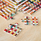 Modernes, farbiges geometrisches Muster Puzzle (Seite)