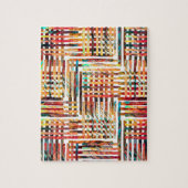 Modernes, farbiges geometrisches Muster Puzzle (Vertikal)