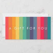 Modernes farbiges Geschenkzertifikat mit Logo (Vorderseite)