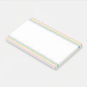 Modernes, farbiges gestreiftes, trendiges Template Post-it Klebezettel (angewinkelt)