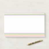 Modernes, farbiges gestreiftes, trendiges Template Post-it Klebezettel (Auf Schreibtisch)