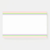 Modernes, farbiges gestreiftes, trendiges Template Post-it Klebezettel (Vorderseite)