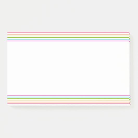 Modernes, farbiges gestreiftes, trendiges Template Post-it Klebezettel (Vorderseite)
