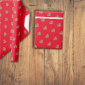 Modernes, farbiges, herzrotes Verpackungspapier Geschenkpapier