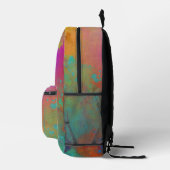 Modernes farbiges Lackfarbenmonomgramm Bedruckter Rucksack (Rechts)