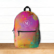 Modernes farbiges Lackfarbenmonomgramm