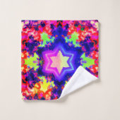 Modernes, farbiges Muster Badhandtuch Set (Waschlappen)
