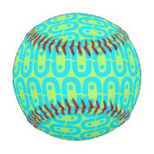 modernes farbiges Muster Baseball (Rückseite)