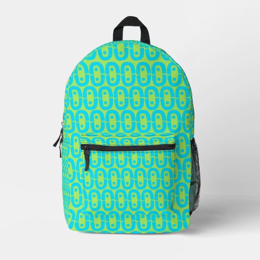 modernes farbiges Muster Bedruckter Rucksack (Vorderseite)