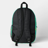 modernes farbiges Muster Bedruckter Rucksack (Rückseite)