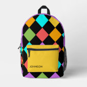 Modernes, farbiges Muster Bedruckter Rucksack (Vorderseite)