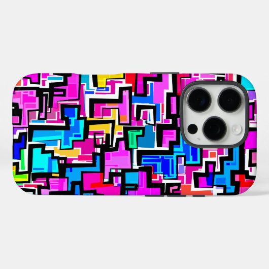 Modernes, farbiges Muster Case-Mate iPhone Hülle (Rückseite (Horizontal))
