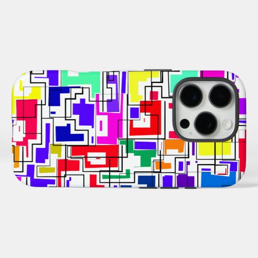 Modernes, farbiges Muster Case-Mate iPhone Hülle (Rückseite (Horizontal))