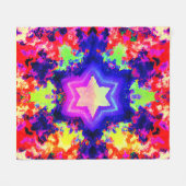 Modernes, farbiges Muster Fleecedecke (Vorderseite (Horizontal))