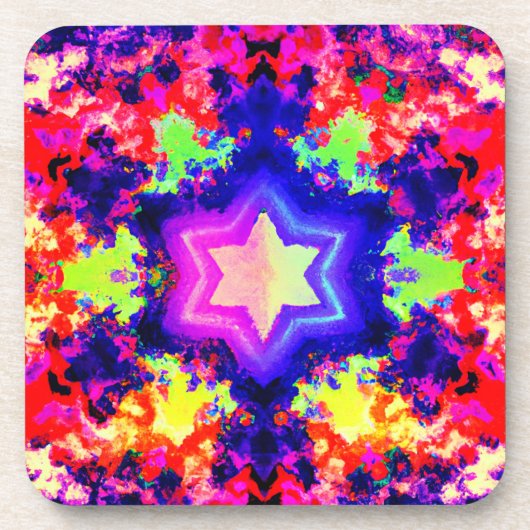 Modernes, farbiges Muster Getränkeuntersetzer (Vorderseite)