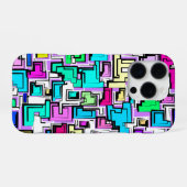 Modernes, farbiges Muster iPhone Hülle (Rückseite (Horizontal))