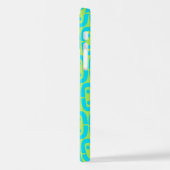 modernes farbiges Muster iPhone Hülle (Linke Seite)