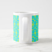 modernes farbiges Muster Jumbo-Tasse (Rückseite)