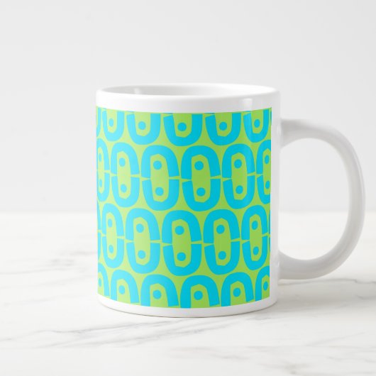 modernes farbiges Muster Jumbo-Tasse (Rechts)