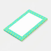 modernes farbiges Muster Post-it Klebezettel (angewinkelt)
