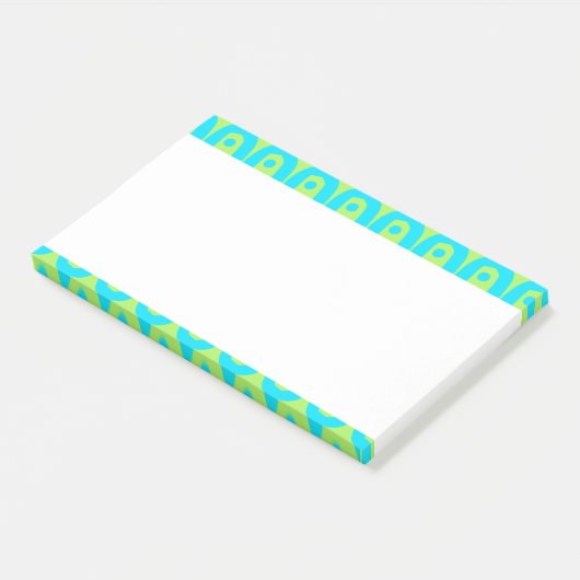 modernes farbiges Muster Post-it Klebezettel (angewinkelt)