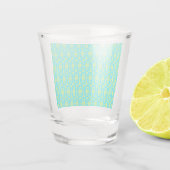 modernes farbiges Muster Schnapsglas (Rückseite)